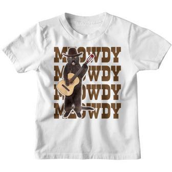 Meowdy Vintage Howdy & Meow Country Music Cat Cowboy Hat Youth T-shirt - Thegiftio UK