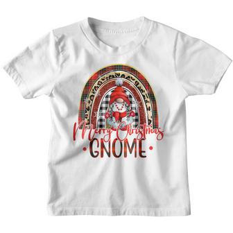 Merry Christmas Funny Gnome Leopard Rainbow For Xmas 2022 Youth T-shirt - Thegiftio UK