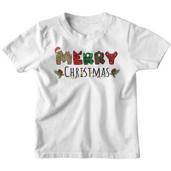 Merry Christmas Leopard Buffalo Red Plaid For Men Women Kids V10 Youth T-shirt - Thegiftio UK