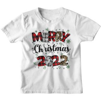 Merry Christmas Leopard Buffalo Red Plaid Kids Men Women V3 Youth T-shirt - Thegiftio UK