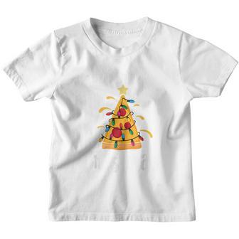 Merry Crustmas Pizza Lover Xmas Tree Kids Pizza Christmas Youth T-shirt - Thegiftio UK