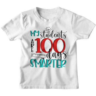 My Students Are 100 Days Smarter Teacher Life Back To School Youth T-shirt - Thegiftio UK