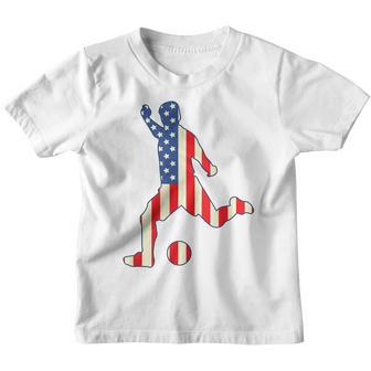 National American Flag Usa Soccer Football Kids Men Women Youth T-shirt - Thegiftio UK