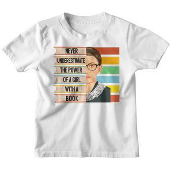 Never Underestimate The Power Of A Girl With A Book Reading V2 Youth T-shirt - Thegiftio UK
