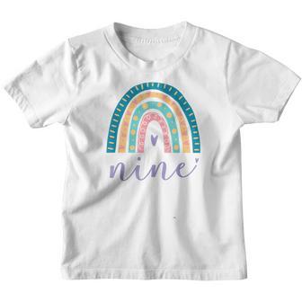 Nine Year Old Rainbow 9Th Birthday Gifts For Girls 9 Bday V2 Youth T-shirt - Thegiftio UK