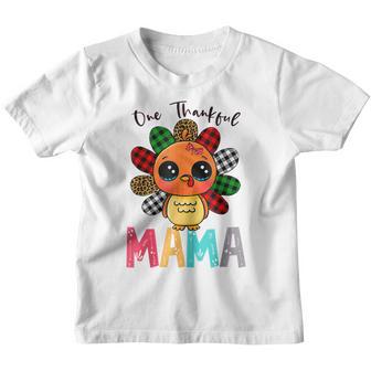 One Thankful Mama Turkey Family Thankgivings Youth T-shirt - Thegiftio UK