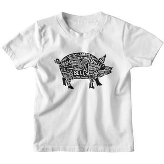 Parts Of Pork Funny Hog Meat Cuts Chefs Cooks Butchers Gift Youth T-shirt - Thegiftio UK