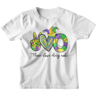Peace Love King Cake Mardi Gras Men Women Kids Youth T-shirt - Thegiftio UK