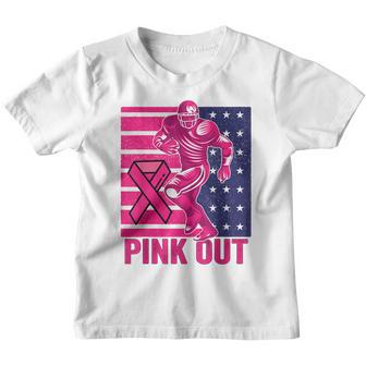 Pink Out Breast Cancer Awareness Football Breast Cancer V2 Youth T-shirt - Thegiftio UK
