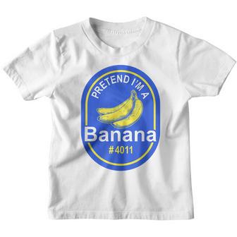 Pretend Im A Banana Lazy Halloween Last Minute Costume Youth T-shirt - Thegiftio UK