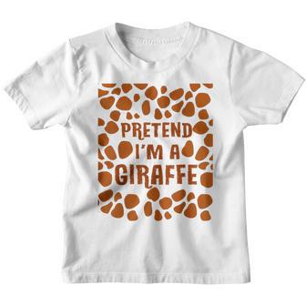 Pretend Im A Giraffe Funny Giraffe Halloween Men Women Kids Youth T-shirt - Thegiftio UK