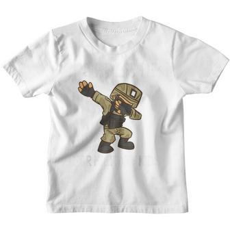 Purple Up For Military Kids Month Dabbing Soldier Youth T-shirt - Seseable