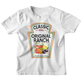 Ranch Sauce Green Salad Dressing Halloween Costume 2022 V2 Youth T-shirt - Thegiftio UK