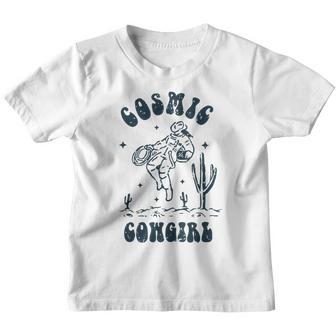 Retro Cowgirl In Space Cosmic Cowboy Western Country Cowgirl Youth T-shirt - Thegiftio UK