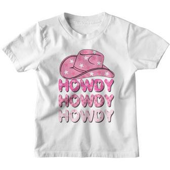 Retro Flowers Howdy Rodeo Western Country Southern Cowgirl Youth T-shirt - Thegiftio UK