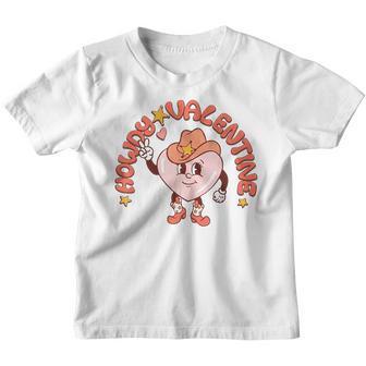 Retro Howdy Valentine Day Cowboy Cowgirl Western Youth T-shirt - Thegiftio UK