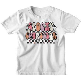 Retro Spooky Counselor Halloween School Counselor Life Youth T-shirt - Thegiftio UK