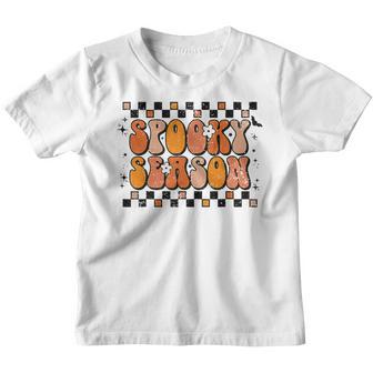 Retro Spooky Season Halloween Preppy Witch Youth T-shirt - Thegiftio UK