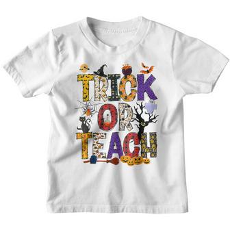 Retro Trick Or Teach Teacher Halloween Costume Men Women V7 Youth T-shirt - Thegiftio UK