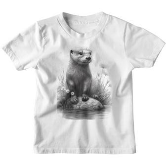 River Otter T For Boys & Girls Cute Otter Animal Funny Youth T-shirt | Mazezy