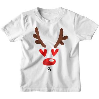 Rudolph Reindeer Face Funny Christmas Pajama Gifts Xmas Kids Youth T-shirt - Thegiftio UK