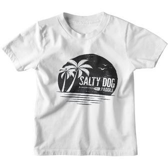 Salty Dog Ringspun Relaxed Fit Retro Beach Ocean Sunset Youth T-shirt - Thegiftio UK