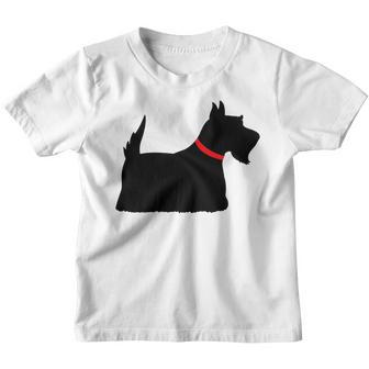 Scottish Terrier With Red Collar Scottie Dog Gif Youth T-shirt - Thegiftio UK