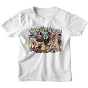 Selfie - Rocky Mountain Animals Youth T-shirt - Monsterry