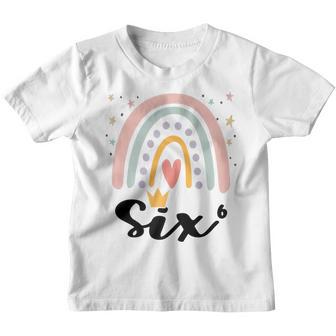 Six Year Birthday Rainbow Party Family 6 Year Old Youth T-shirt - Thegiftio UK