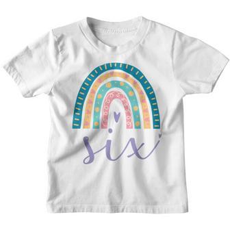 Six Year Old Rainbow 6Th Birthday Gifts For Girls 6 Bday V2 Youth T-shirt - Thegiftio UK
