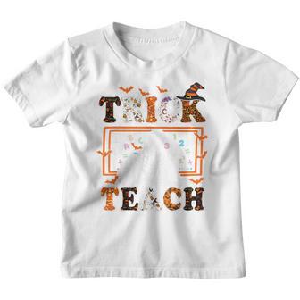 Skeleton Teacher- Trick Or Teach Lazy Halloween Costume Youth T-shirt - Thegiftio UK