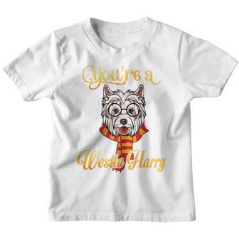 Smile Youre A Westie Harry Dog Potter Glasses Scarf Youth T-shirt - Thegiftio UK