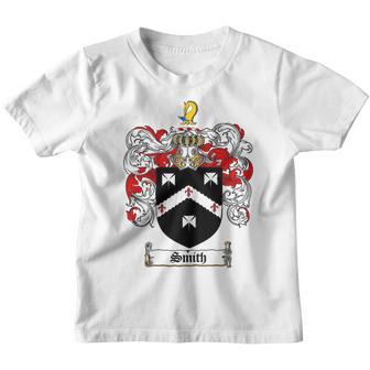 Smith Family Crest Smith Coat Of Arms T Shirt Youth T-shirt - Thegiftio UK