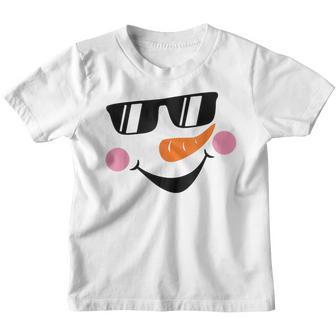 Snowman For Girl Kids Toddlers Glasse Christmas Winter Youth T-shirt - Thegiftio UK