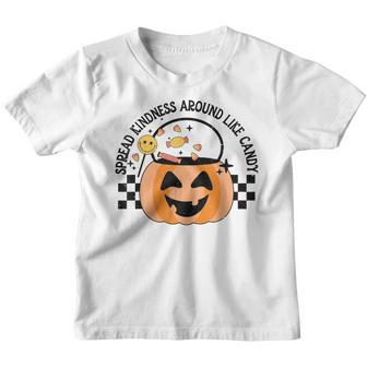 Spread Kindness Around Like Candy Halloween W Pumpkin Youth T-shirt - Thegiftio UK
