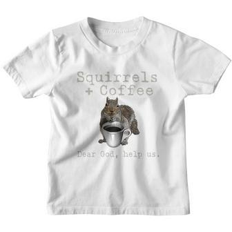 Squirrels And Coffee Funny Youth T-shirt - Thegiftio UK