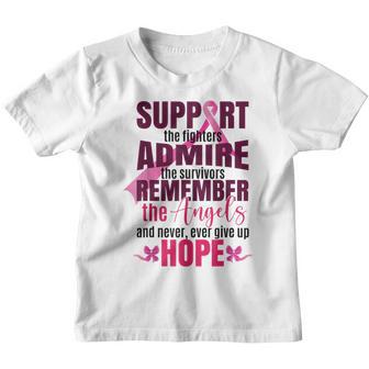 Support The Breast Cancer Fighters | Breast Cancer Awareness Youth T-shirt - Thegiftio UK
