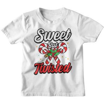 Sweet But Twisted Funny Candy Cane Christmas Kids Women Gift Youth T-shirt - Thegiftio UK