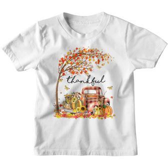 Thankful Grateful Blessed Pumpkin Truck Its Fall Yall Autumn V5 Youth T-shirt - Thegiftio UK