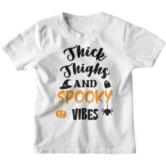 Thick Thights And Spooky Vibes Halloween Party Youth T-shirt - Thegiftio UK