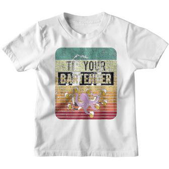 Tip Your Bartender Vintage Octopus Youth T-shirt - Thegiftio UK