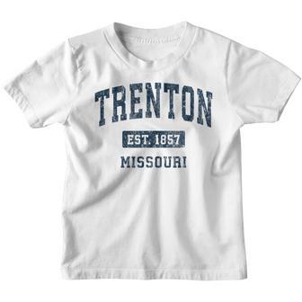 Trenton Missouri Mo Vintage Athletic Sports Design Youth T-shirt - Thegiftio UK