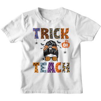 Trick Or Teach Cute Halloween Teacher Men Women Youth T-shirt - Thegiftio UK