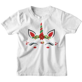 Unicorn Face Ornaments Christmas Funny Gifts Girls Ns Youth T-shirt - Thegiftio UK