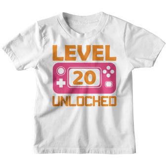 Unlocked Level Twenty Quickly Since 2002 So Happy 20Th Birthday Youth T-shirt - Thegiftio UK