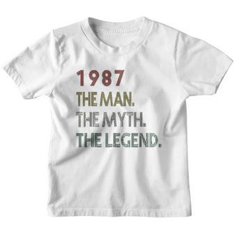 Vintage 1987 Man Myth Legend Birthday Gifts For 34 Years Old Youth T-shirt - Thegiftio UK