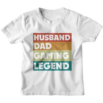 Vintage Husband Dad Video Game Legend Gaming Dad Fathers Day Gift Youth T-shirt - Monsterry
