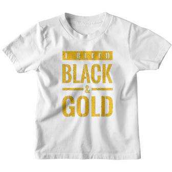 Vintage I Bleed Black And Gold Youth T-shirt - Thegiftio UK