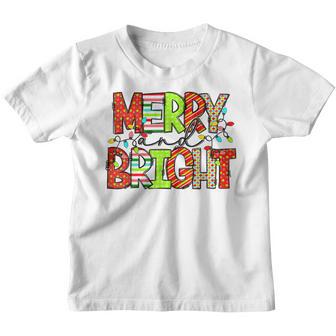 Vintage Retro Merry Xmas Bright Christmas Men Women Kids V4 Youth T-shirt - Thegiftio UK