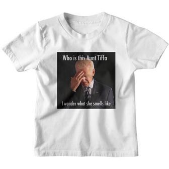 Who Is Aunt Tiffa Joe Biden Funny Meme Youth T-shirt - Thegiftio UK